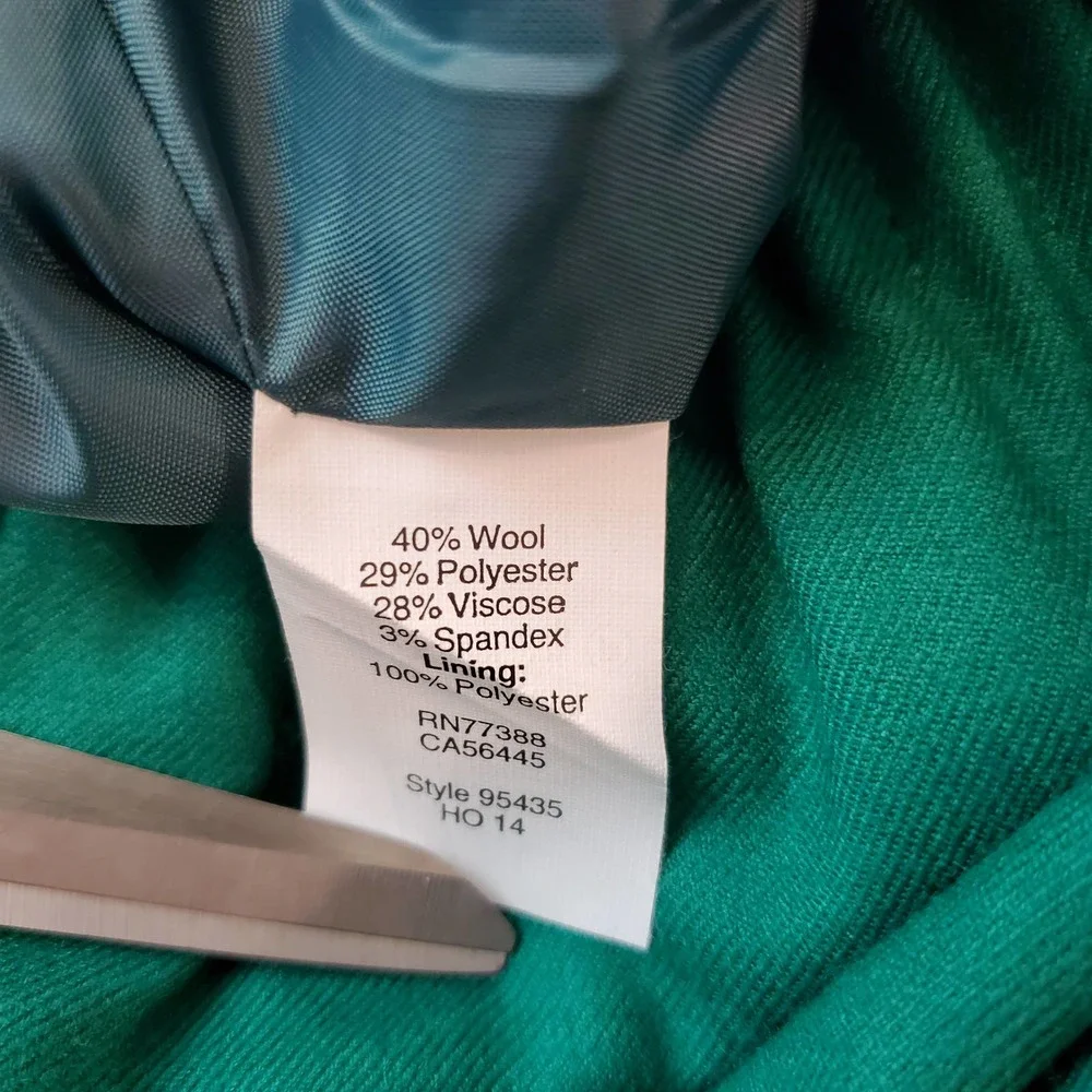 J. CREW | PAPERBAG WOOL BLEND PULL ON GREEN SKIRT POCKETS WOMEN'S SIZE 2